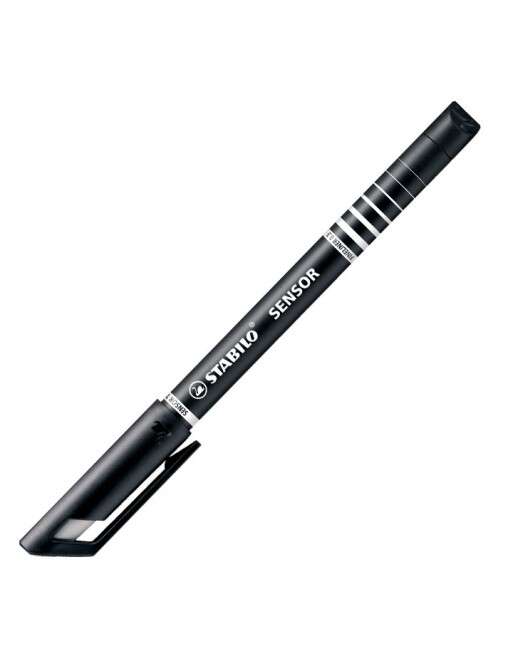 Stabilo Sensor Rotulador de Punta Fina Amortiguada - Trazo de 0.3mm - Color Negro · Pack de 10 uds.