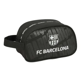 Safta F.C.Barcelona Neceser de 5L - Cremallera - Asa Lateral - Adapatable a Carro - 260x120x150mm - Color Negro