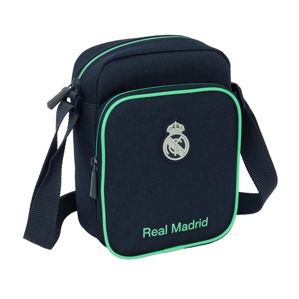 Safta Real Madrid 2ª Equipacion 25/26 Bandolera - Cremallera - Bolsillo Frontal - Bandolera Ajustable - Compartimento Trasero con Velcro - 2L - 160x60x220mm - Color Azul Marino