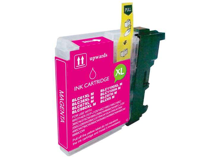 BULK - Brother LC980XL/LC1100XL/LC985XL Magenta Cartucho de Tinta Generico - Reemplaza LC980M/LC1100M/LC985M · Pack de 50 uds.