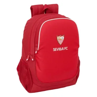 Safta Sevilla FC Mochila Adaptable a Carro - Portabotellas - Dos Compartimentos Grandes - Tirador Doble - Hombreras Ergonomicas y Acolchadas - Asa de Mano Superior - 23L - 320x160x440mm - Co