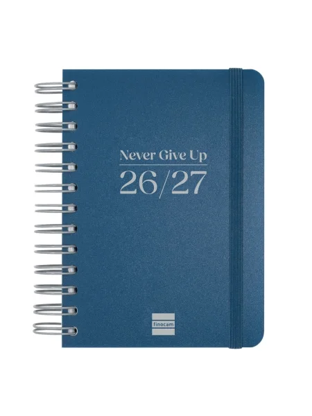 Finocam Cosmo Flex Agenda Escolar 26/27 - 1 Dia por Pagina - Formato 8º - 120x169mm - Tapas de Polipropileno - Papel de 80g/m2 - Espiral Metalica - Esquinas Microperforadas - Color Azul