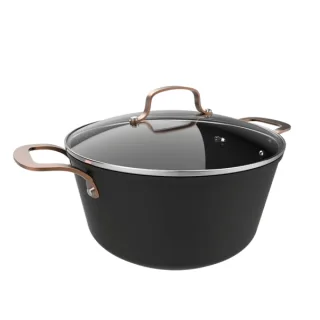 Cecotec Polka Fantasy Olla de 28cm de Diametro - Capacidad de 7.1L - Aluminio Forjado - Tapa de Cristal Templado - Asas de Acero Inoxidable - Antiadherente - Compatible con Induccion - Color
