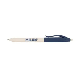 Milan P1 Boligrafo Borrable - Tinta Gel Termosensible - Punta 1mm, Trazo 0.7mm - Mecanismo Giratorio - Tinta Color Azul · Pack de 25 uds.