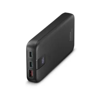 Hama Bateria Externa Powerbank 20000mAh - Polimero de Litio - USB-C - USB-A - Power Delivery - 3 Conexiones de Salida - Pantalla Digital - Indicador de Carga - 22.5x150.5x74.5mm - Color Gris