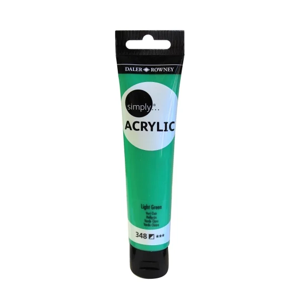 Daler Rowney Simply Pintura Acrilica - Tubo de Plastico - 75ml - Color Verde Claro