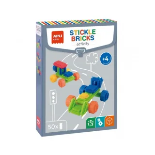 Apli Set Educativo de Construccion - 50 Piezas Flexibles - Fomenta la Psicomotricidad Fina - Mejora Coordinacion Mano-Ojo - Desarrolla Razonamiento Logico - Promueve Vision Espacial - Color