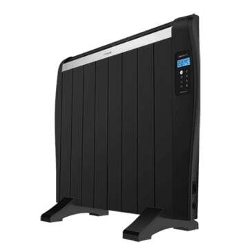 Cecotec Ready Warm 1800 Thermal Black Radiador Electrico Bajo Consumo 1200W - 8 Elementos - Colocacion en Pared o de Pie - Pantalla LED - 3 Modos - Temporizador - Mando a Distancia