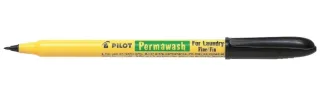 Pilot Permawash Rotulador Permanente para Textil - Punta de 2mm - Color Negro · Pack de 12 uds.