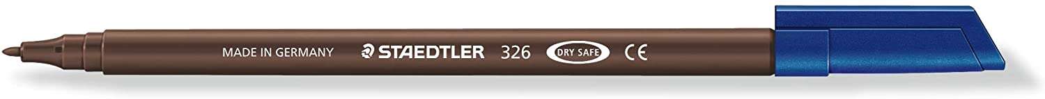 Staedtler Noris 326 Rotulador de Punta Fina - Trazo 1mm Aprox - Tina Base de Agua - Color Pardo Van Dyck · Pack de 10 uds.