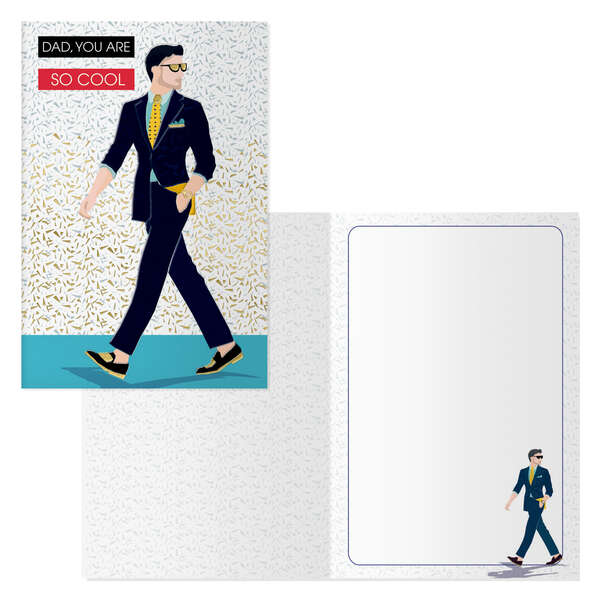 Dohe Pack de 6 Tarjetas de Felicitacion Dia del Padre - 11.5x17cm - Impresion a Todo Color - Estampaciones con Pelicula de Color - Estampacion en Seco - Papel Offset Blanco de 300gr - Incluy