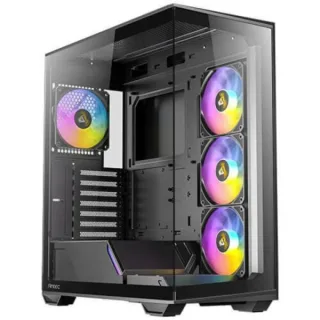 Antec Constellation C3 ARGB Caja ATX - Cristal Templado - 1 x USB-A 3.0, 1 x USB-C 3.2 - 1 x Audio + Micro - 4 Ventiladores ARGB - Color Negro
