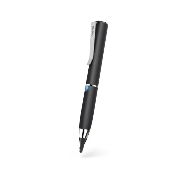 Hama Active Fineline Lapiz Optico para Tablet - Punta Fina de 2.5mm - Cuerpo de Aluminio - Longitud de 116mm - Clip Integrado - Color Negro