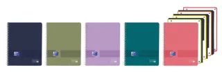 Oxford Live and Go Cuaderno de Espiral - Formato A4+ - 120 Hojas - Rayado Horizontal 1 Linea - Tapa de Plastico - Digitalizacion de Textos con App - Colores Vivos Surtidos · Pack de 5 uds.