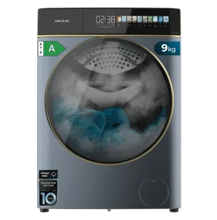 Cecotec Bolero DressCode 9900 Inverter FullColor Titanium A Lavadora de Carga Frontal - Capacidad 9kg - Velocidad 1400rpm - Pantalla 10.3" - Puerta XXL - Motor Inverter - 11 Programas - Colo