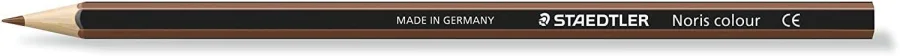 Staedtler Noris Colour 185 Lapiz Hexagonal de Color - Resistencia a la Rotura - Material Wopex - Color Siena Tostada · Pack de 12 uds.