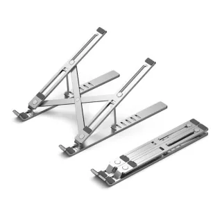 Vention Soporte para Portatiles hasta 17" - Soporta hasta 15kg - Antideslizante - Aluminio - Angulo Ajustable - Color Plata
