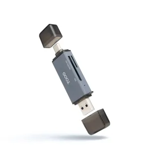 Tooq TQR-3001G Lector USB3.0 (USB-C+USB-A) SD/TF