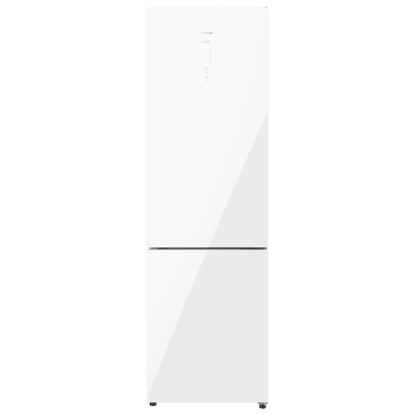 Cecotec Bolero CoolMarket Combi 356 White Cristal D Frigorifico Combi - 356L - Modo Vacaciones - Cajon para Carne y Pesado - Frio Envolvente - Cajon Humedad Regulable - Clase D - 200x60cm -