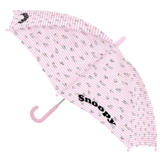 Safta Snoopy Paraguas Manual - Diametro de 70cm - Cupula con 8 Paneles - Asa y Punta de PVC - Poliester - Poe Transparente - Color Rosa
