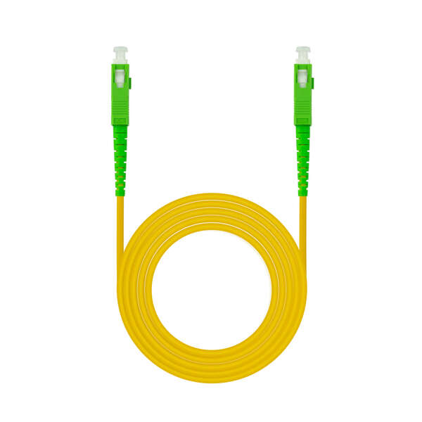 Nanocable Cable Fibra SC/APC-SC/APC Monomodo LSZH 3m - Color Amarillo