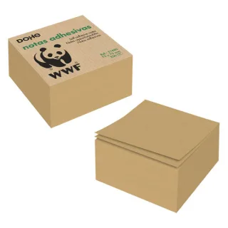 Dohe Cubos de Notas Reposicionables en Papel Kraft de 75gr - Adhesivo Potente - Ideal para Recordatorios