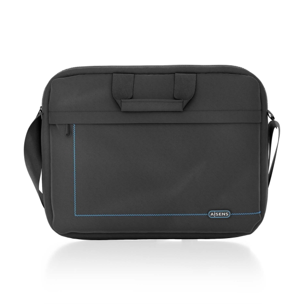 Aisens Maletin para Portatil 15,6 "- Acolchado Fino - Bolsillo Frontal con Cremallera - Color Negro