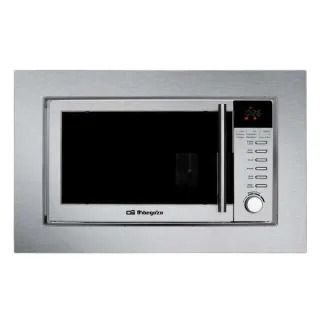Orbegozo MIG 2025 Microondas Encastrable Profesional Potencia de 800W - Grill de 1000W - Capacidad de 20L Temporizador Digital - 8 Niveles de Potencia - Programa de Descongelacion Acabado In
