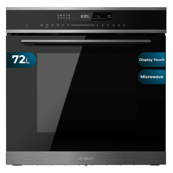 Cecotec Bolero Hexa MWO706000 Line Horno Integrable con Microondas - 2880W - Capacidad 72L - Temperatura Regulable - Control Tactil - Bloqueo de Seguridad - Pantalla Tactil - 13 Funciones -