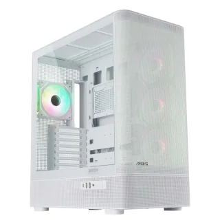 Abysm Danube Sava H500 II Torre ATX - Lateral de Cristal Templado - 3.5" y 2.5" - USB-A, USB-C y Audio - 4 Ventiladores ARGB Instalados - Color Blanco