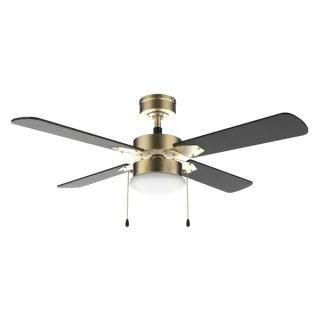 Cecotec EnergySilence Aero 450 GoldBlack Ventilador de Techo con 4 Aspas y Lampara Integrada - 50W - Diametro de 42" - 3 Velocidades - Modo Invierno/Verano - Control por Cadena - Color Dorad