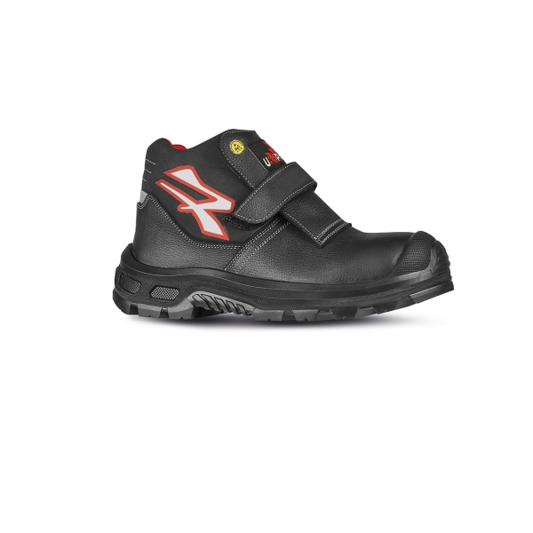 Upower Dubai UK S ESD Calzado de Seguridad con Velcro - Talla 38 - Parte Superior Hidrofuga, Puntera Airtoe Composite, Sistema Antiperforacion, Suela Antideslizante, Antiabrasion, Proteccion