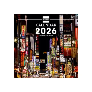 Finocam Calendario de Pared Internacional - Anual 2026 - Imagenes Variadas - 191x5x185mm - Tematica de Viajes