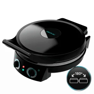 Cecotec Fun Pizza and Co Horno Electrico para Pizzas - 1800W - Temporizador 30min - Apertura 180º - Antiadherente - Diametro 31cm - Temperatura 220ºC - Versatil para Varias Preparaciones - C