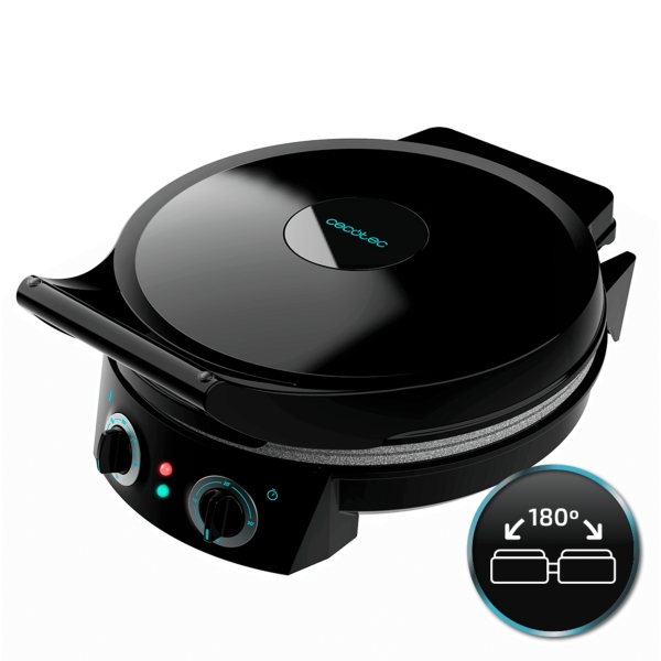 Cecotec Fun Pizza and Co Horno Electrico para Pizzas - 1800W - Temporizador 30min - Apertura 180º - Antiadherente - Diametro 31cm - Temperatura 220ºC - Versatil para Varias Preparaciones - C