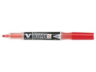 Pilot V-Board Master S Begreen Rotulador para Pizarra Blanca - Punta Redonda 3.5mm - Trazo 1.3mm - 80% Plastico Reciclado - Recargable - Color Rojo · Pack de 10 uds.