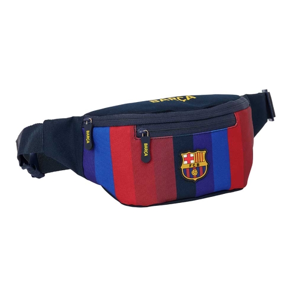 Safta F.C.Barcelona 1ª Equipacion 26/27 Bolsa de Cintura - Cremallera - Cintas Ajustables - Cierre de PVC - Bolsillo Frontal - 23x12x9cm - Color Azul Noche