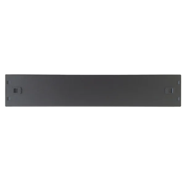 WP Tapa Delantera para Armario 2U - Instalacion sin Tornillos - 490x15x100mm - Color Negro