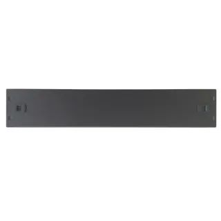 WP Tapa Delantera para Armario 2U - Instalacion sin Tornillos - 490x15x100mm - Color Negro