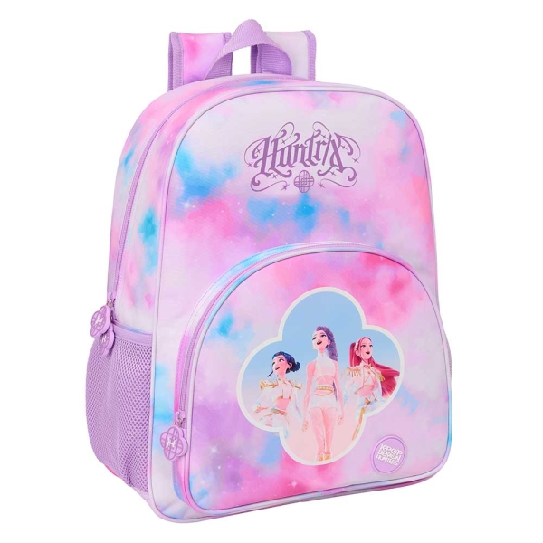 Safta K-Pop Demon Hunters Artist Mochila - Adaptable a Carro - Bolsillo Frontal - Portabotellas - Cremallera con Doble Tirador - Asa de Mano - Hombreras y Espalda Acolchada - 33x42x14cm - Multicolor