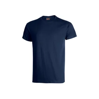 Upower Figi Camiseta de Trabajo - Talla 2XL - Algodon Cardado, Cuello Elastico Acanalado, Cinta Para-Sudor, Proteccion DPI1, Suavidad y Confort Prolongado - Color Azul Marino
