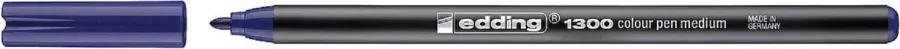 Edding 1300 Rotulador - Punta Redonda - Trazo 2 mm. - Tinta con Base de Agua - Color Azul · Pack de 10 uds.