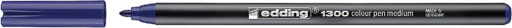 Edding 1300 Rotulador - Punta Redonda - Trazo 2 mm. - Tinta con Base de Agua - Color Azul · Pack de 10 uds.