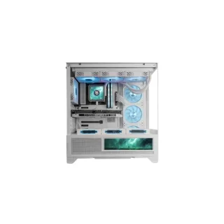 Mars Gaming MC-LCDX Caja Torre ATX - Pantalla IPS de 9.6” Personalizable - Cristal Templado Curvo Continuo - Panel Inferior de Malla Completa - 7 Ranuras de Expansion - 443x475x246mm - Color