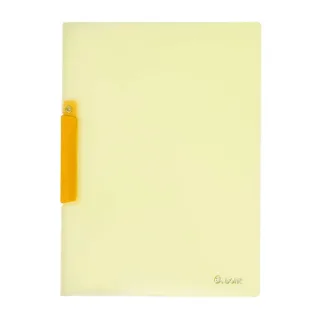 Dohe Dossier con Pinza Pivotante Tamaño A4 - Fabricado en Polipropileno Translucido de 450 Micras - Color Amarillo · Pack de 8 uds.