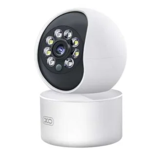 XO Camara de Seguridad Wifi - Resolucion 3mpx 2304x1296 - Deteccion de Movimiento 0-10m - Vision Nocturna - Intercomunicador de Voz - Grabacion en Bucle - Rotacion Ajustable - Soporta MicroS