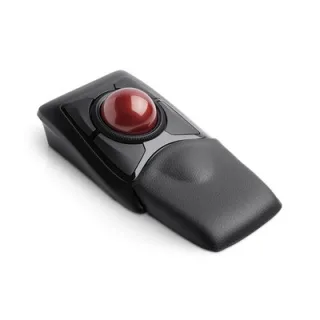 Kensington Expert Mouse Raton Trackball Bluetooth 4.0 y 2,4GHz - Bola de Gran Tamaño - 4 Botones Personalizables - Reposamuñecas Extraible - Precision y Control Insuperables - Color Negro/Ro