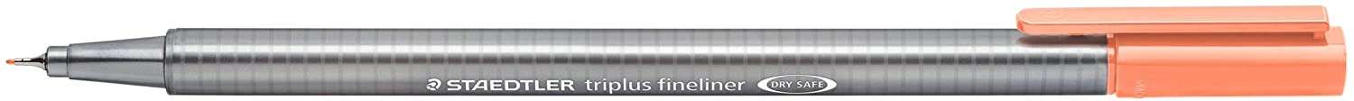 Staedtler Triplus Fineliner 334 Rotulador de Punta Fina - Trazo de 0.3mm - Tinta Base de Agua - Color Salmon · Pack de 10 uds.