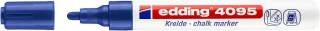 Edding 4095 Rotulador de Tiza Liquida - Punta Redonda - Trazo entre 2 y 3mm - Olor Neutro - Color Azul · Pack de 10 uds.