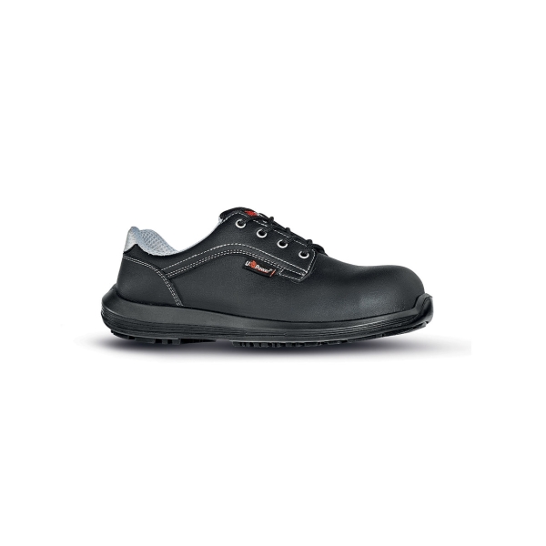 Upower Oxford S Calzado de Seguridad Bajos - Talla 35 - Microfibra Repelente al Agua, Resistente a Bacterias y Quimicos, Puntal AirToe Composite, Suela Antideslizante, Proteccion S3S FO SR - Color Negro